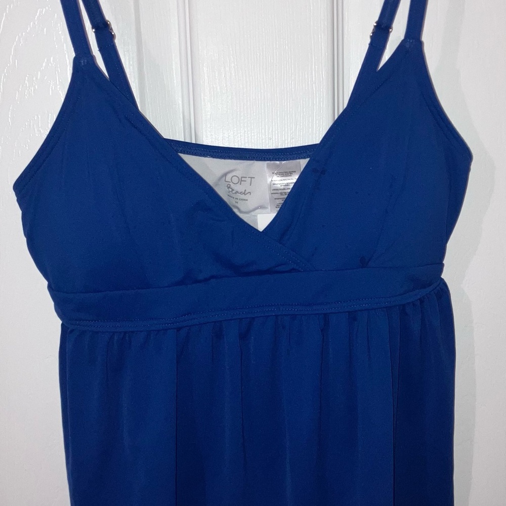 LOFT Royal Blue Tankini Top NWT